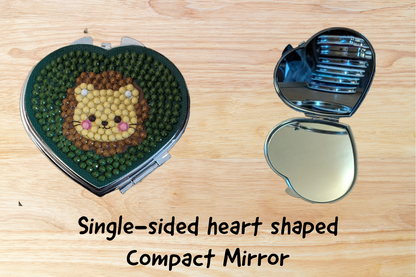 Single-sided Heart Shaped Compact Mirror