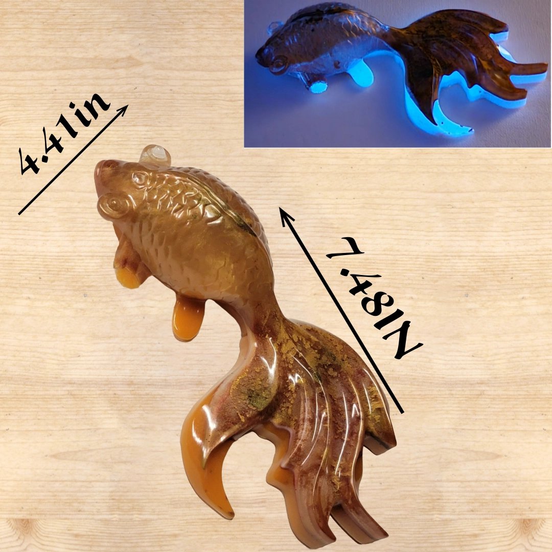 Large Resin Goldfish Figurine Fish