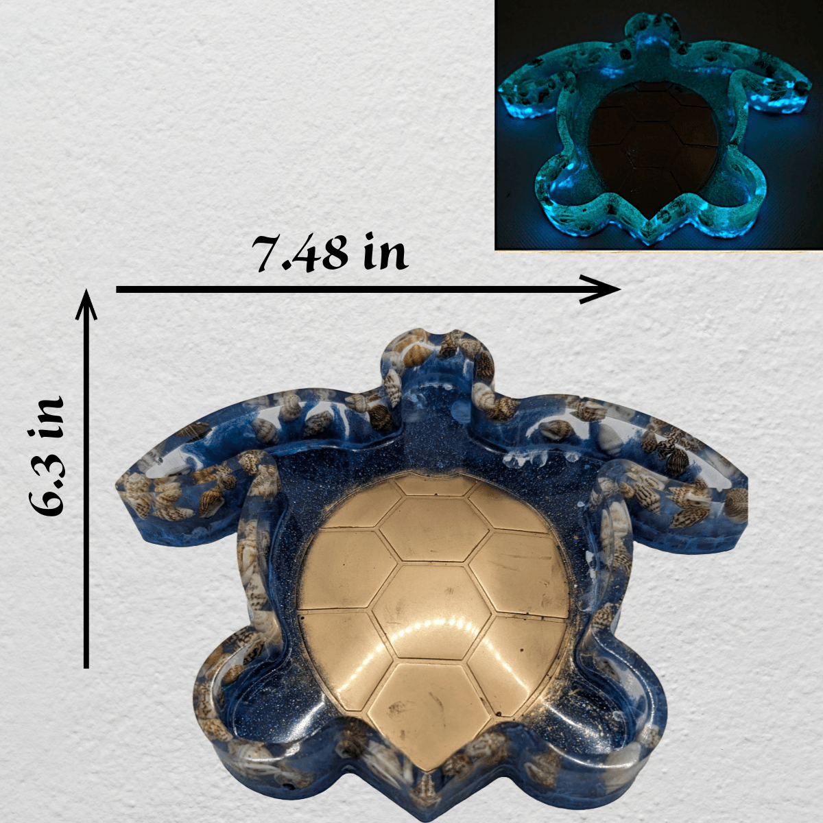 Resin Turtle Ashtray/ Trinket Dish