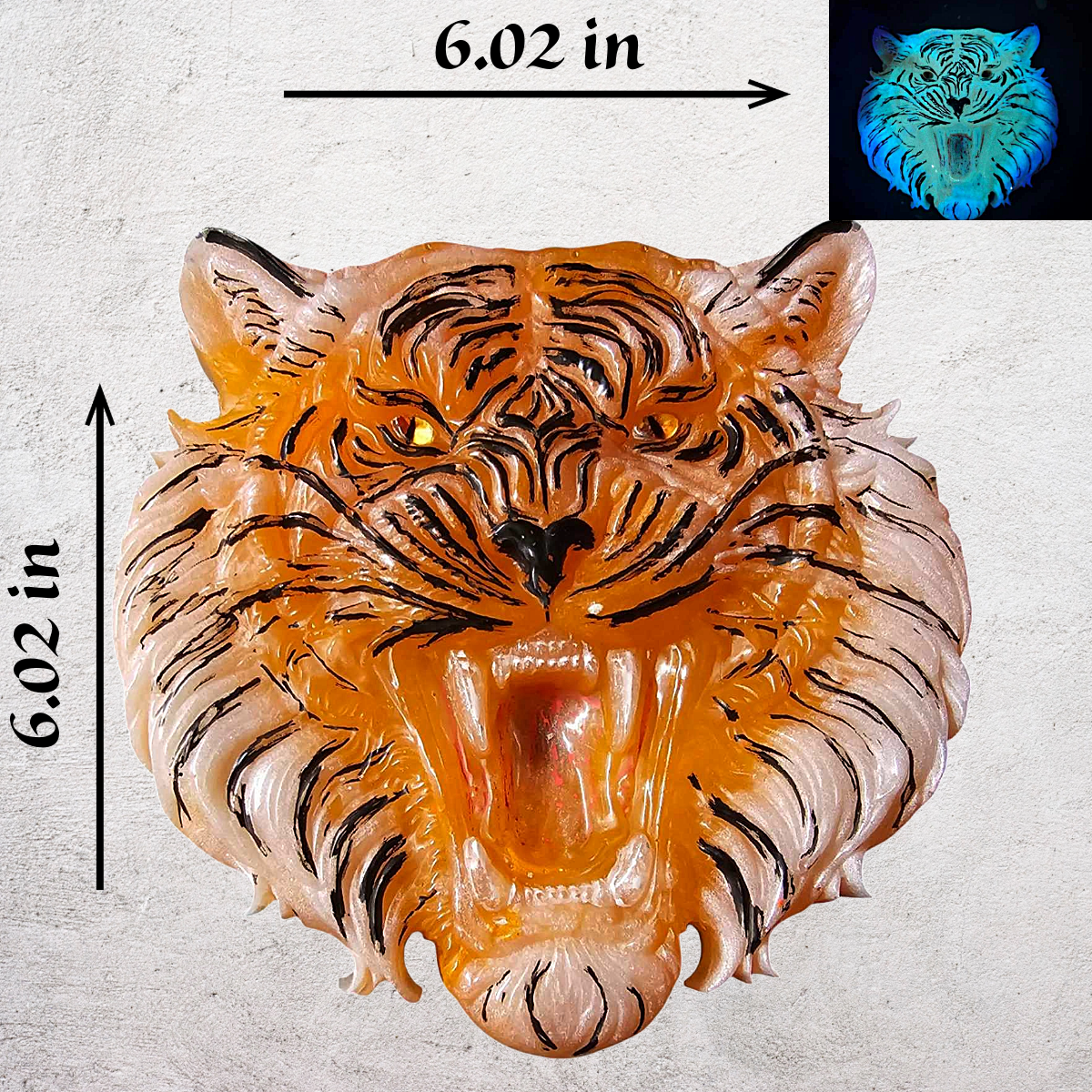 Large Tiger Head Wall Décor