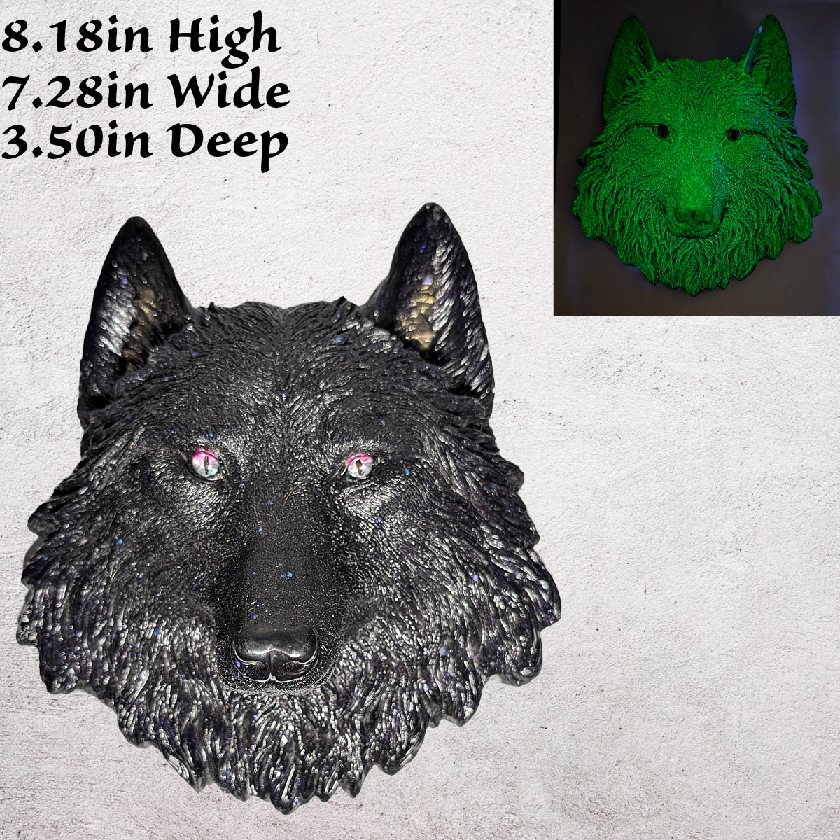 Large wolf wall decor