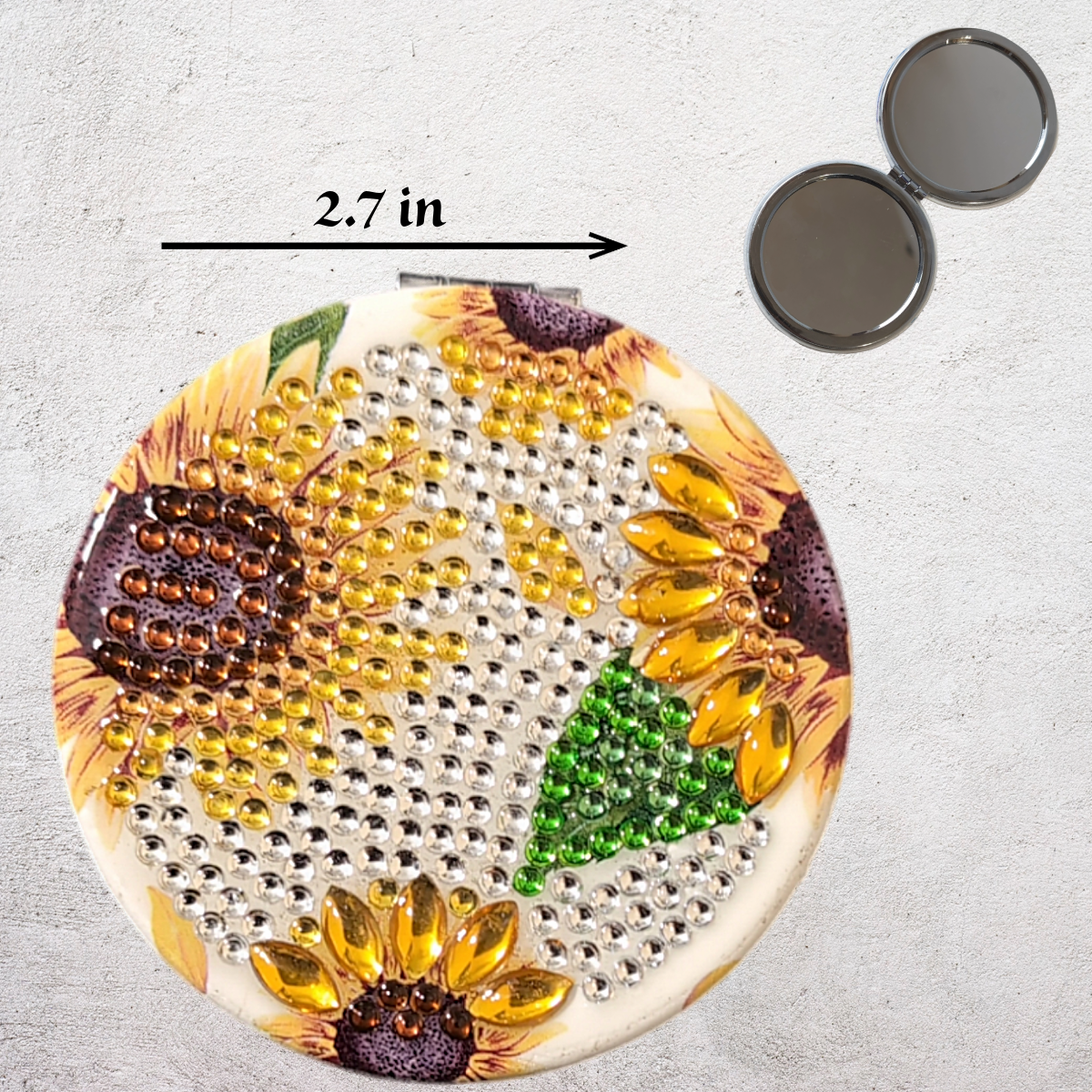 Double-sided Round magnifying compact mirror