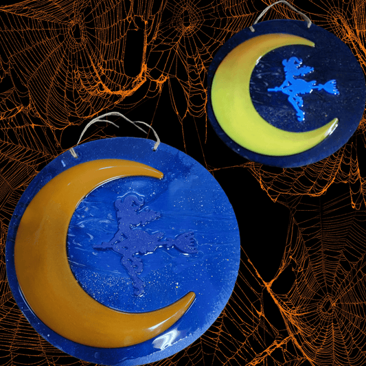 Witch on  broom Wall Plaque