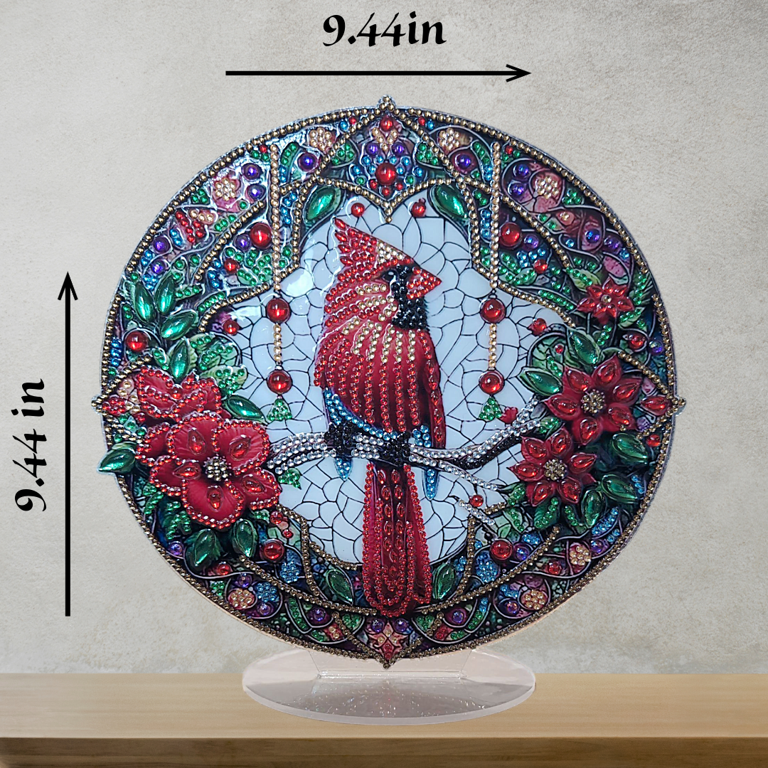 Cardinal, Hummingbird, and Owl Table Décor