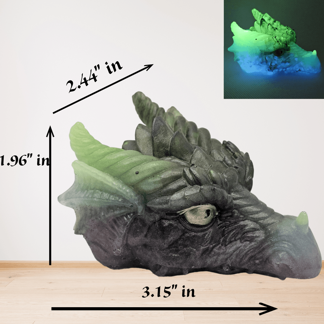 Horned Dragon Head Paperweight Decoration