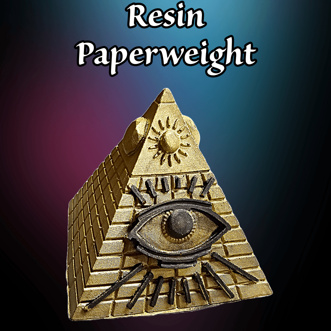 All Seeing Eye of Horus Pyramid Paperweight Décor Illumination