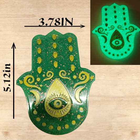 Hand of Fatima Resin Incense Holder Spiritual Protection