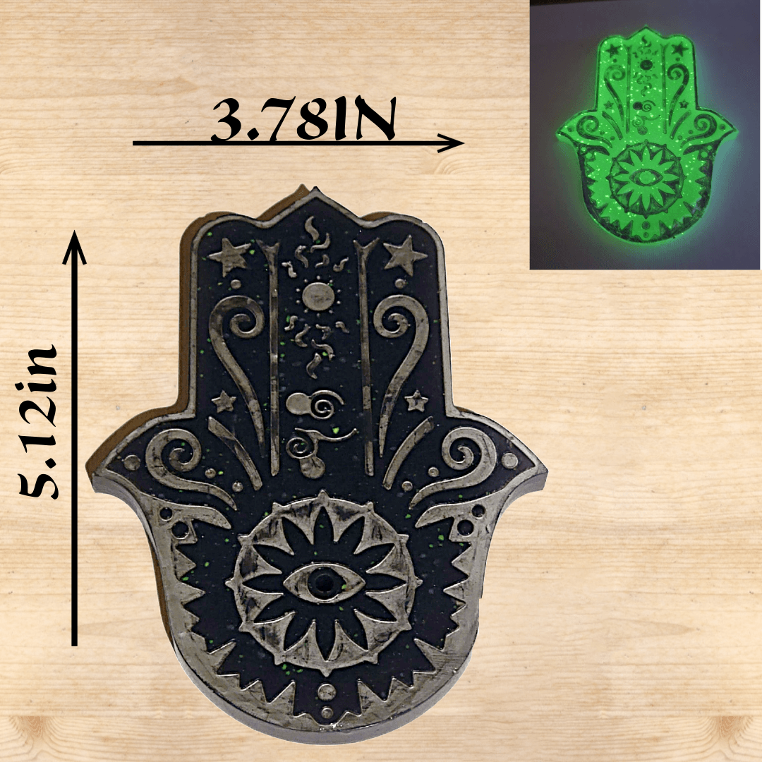 Hand of Fatima Resin Incense Holder Spiritual Protection