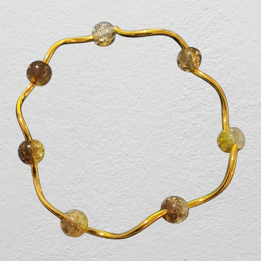Beaded Elastic Bracelets-Yellow