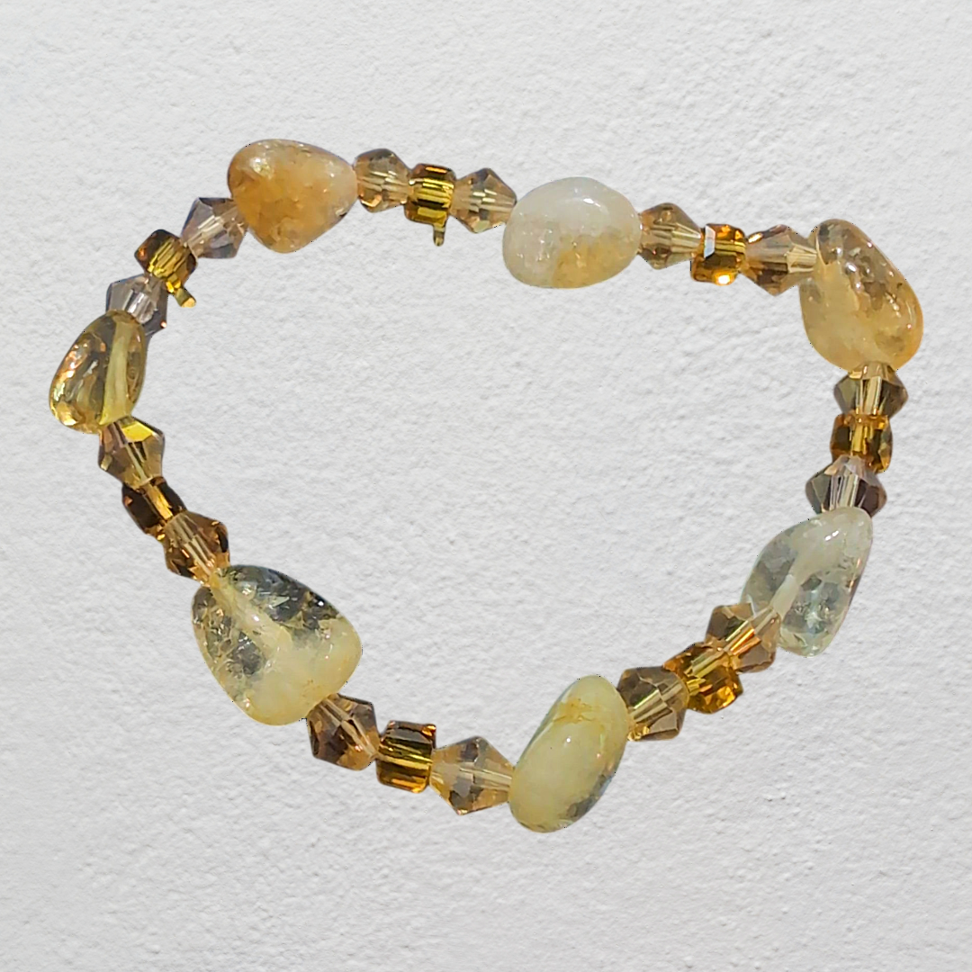 Beaded Elastic Bracelets-Brown
