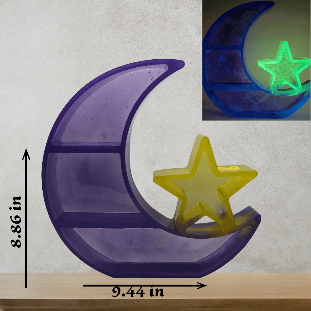 Moon and Star Shelf Glow in the Dark