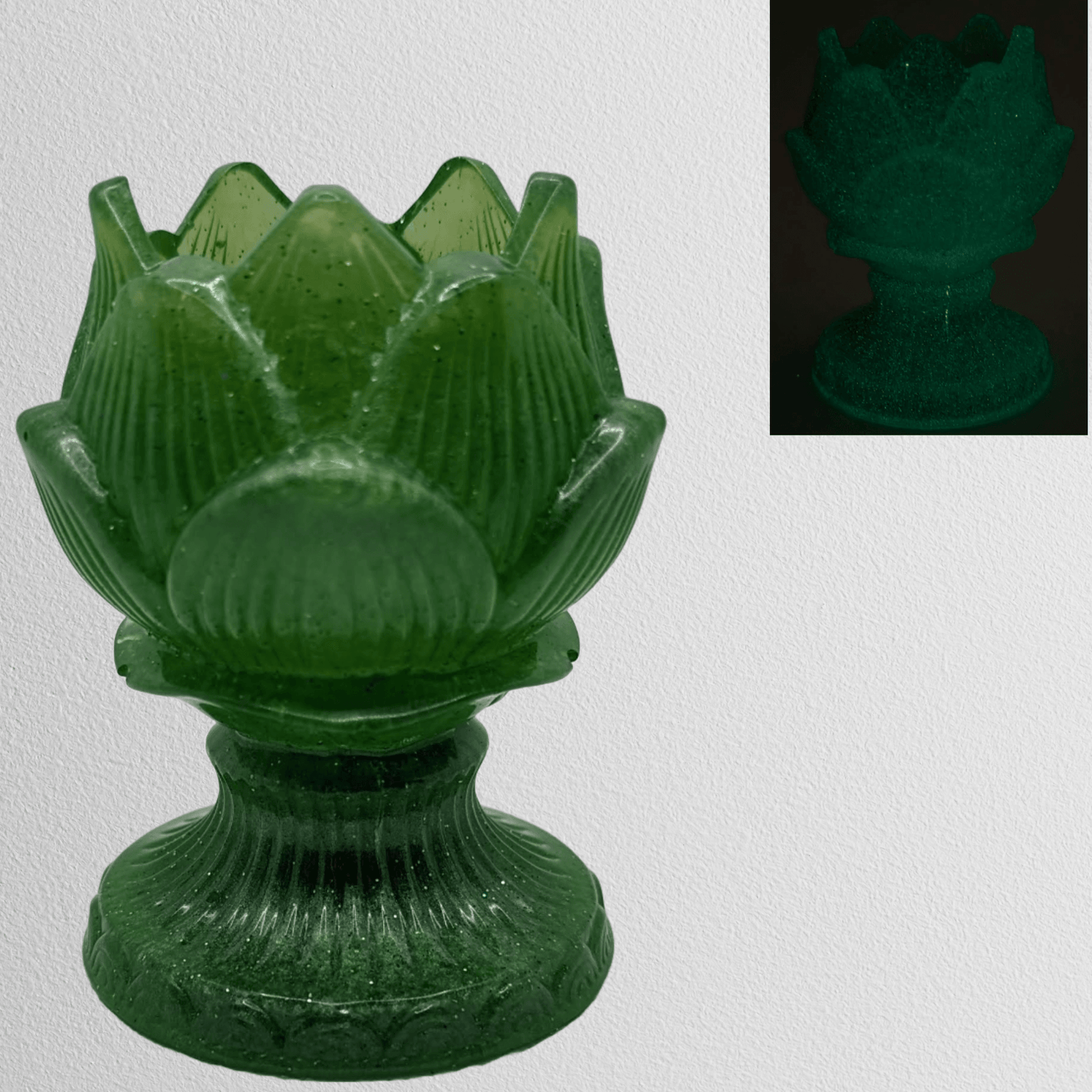 Lotus Candle Tealight Holder Glow In The Dark