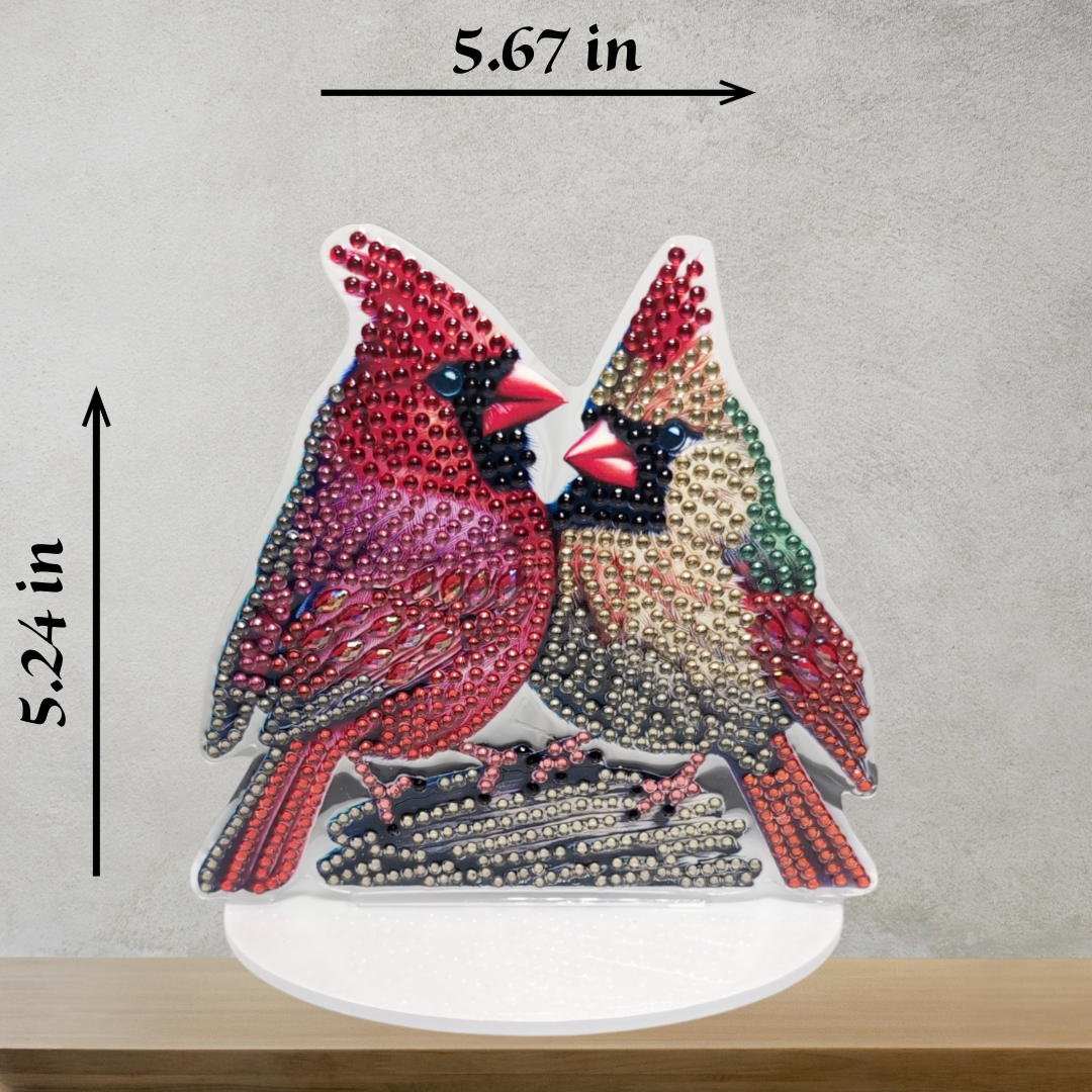 Cardinal, Hummingbird, and Owl Table Décor