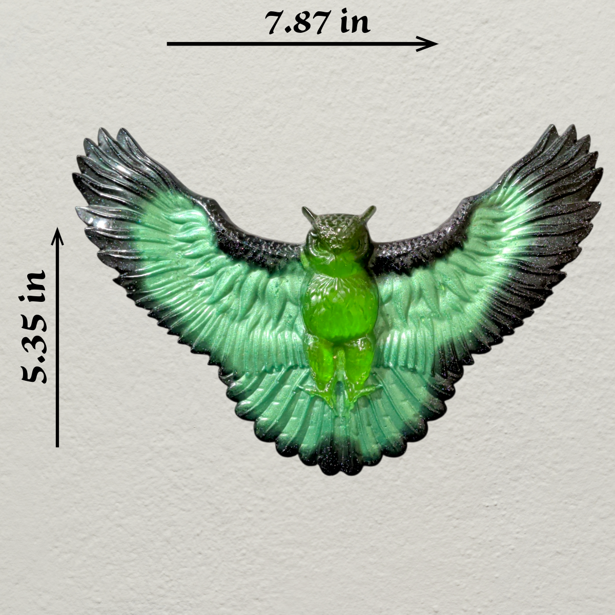 3D Owl Wall Hanging Art Glow in the Dark