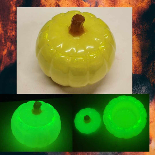 Halloween Autumn Pumpkin Jars traditional or Witch House Glow in the Dark