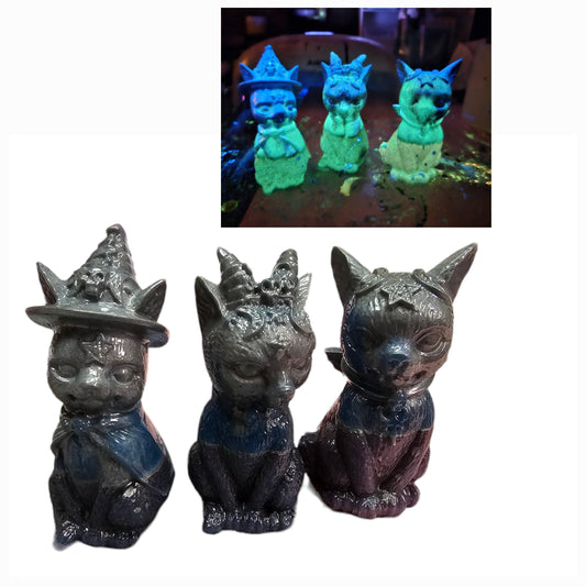 Witch Demon Cat Set of 3