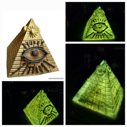All Seeing Eye of Horus Pyramid Paperweight Decor Illuminati