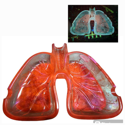Resin Lung Ashtray Glow in the Dark Funny Gift for Smokers