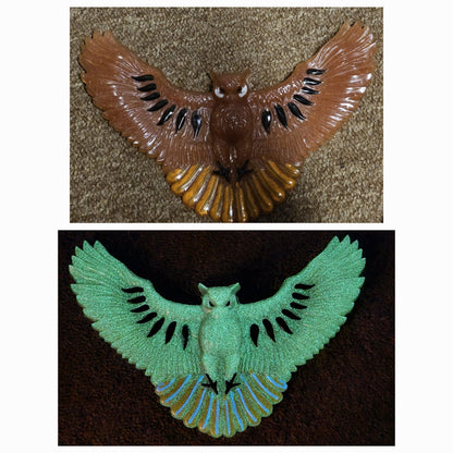 3D Owl Wall Hanging Art Glow in the Dark