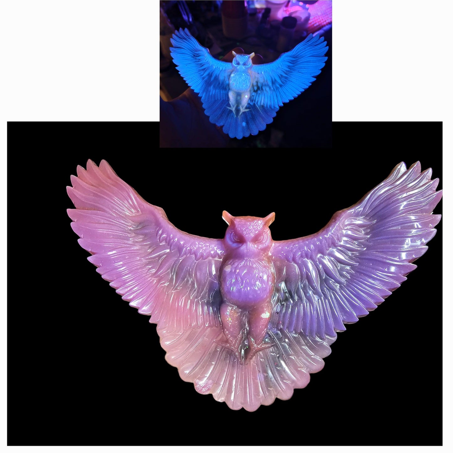 3D Owl Wall Hanging Art Glow in the Dark