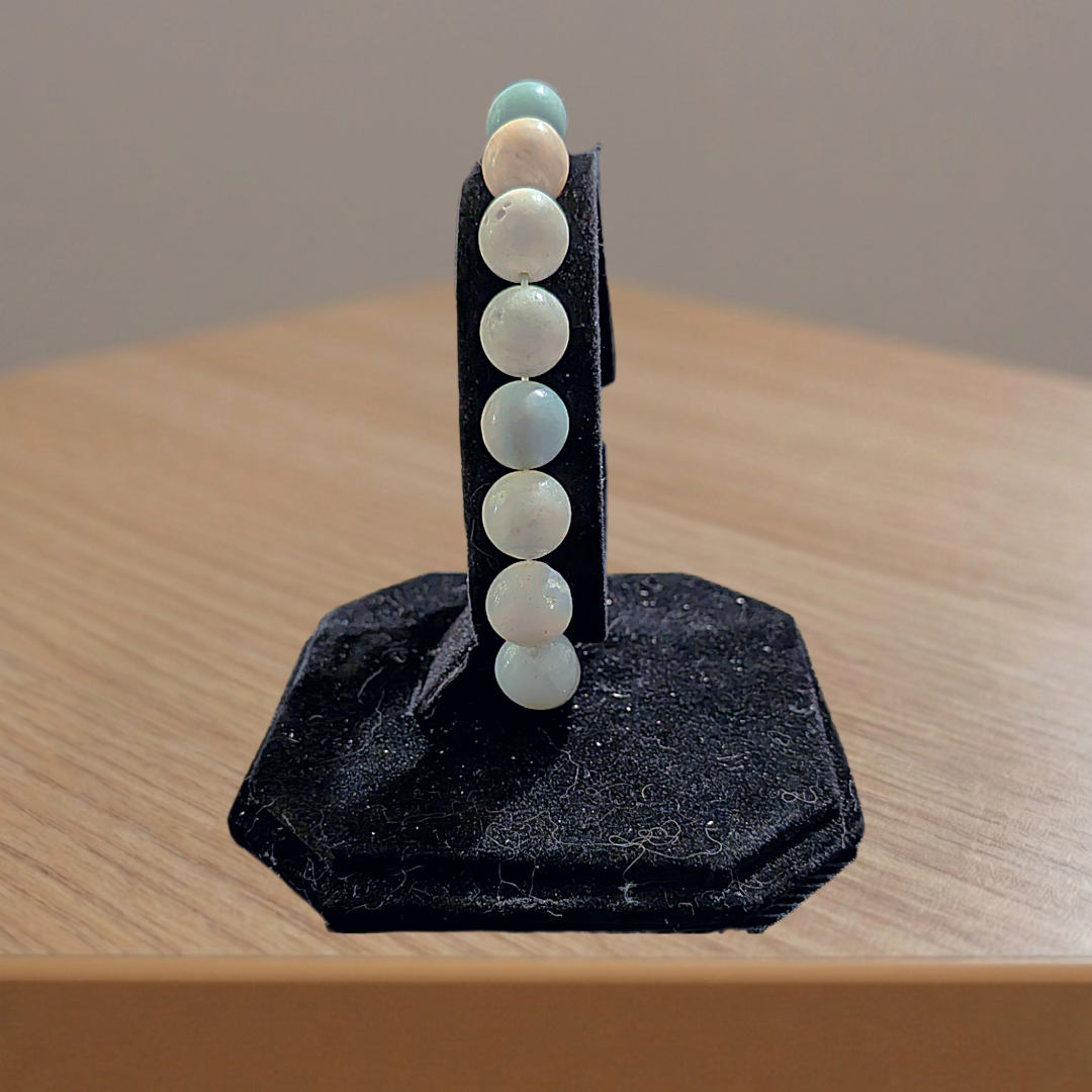 Beaded Elastic Bracelets- White
