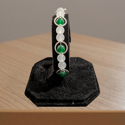 Beaded Elastic Bracelets- White