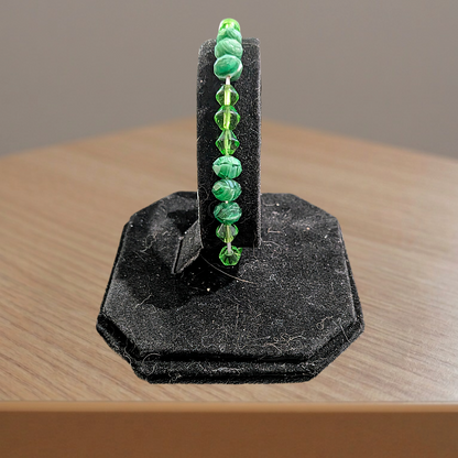 Beaded Elastic Bracelets- Green