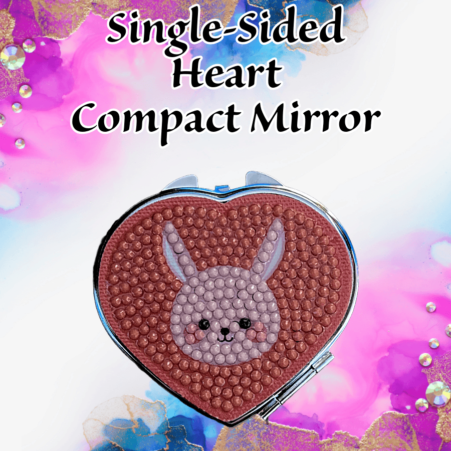 Single-sided Heart Shaped Compact Mirror