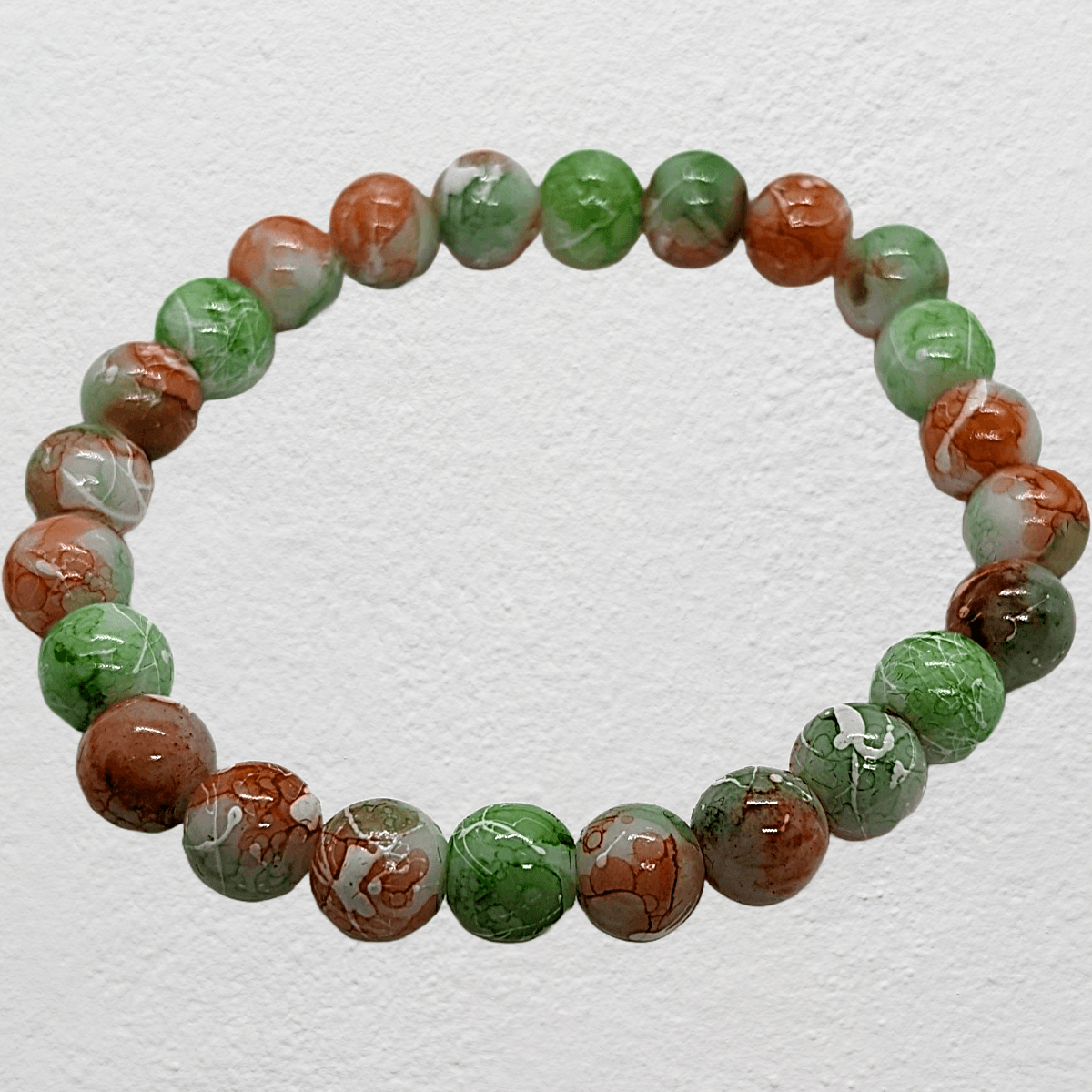 Beaded Elastic Bracelets- Green