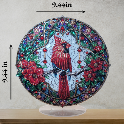 Cardinal, Hummingbird, and Owl Table Décor