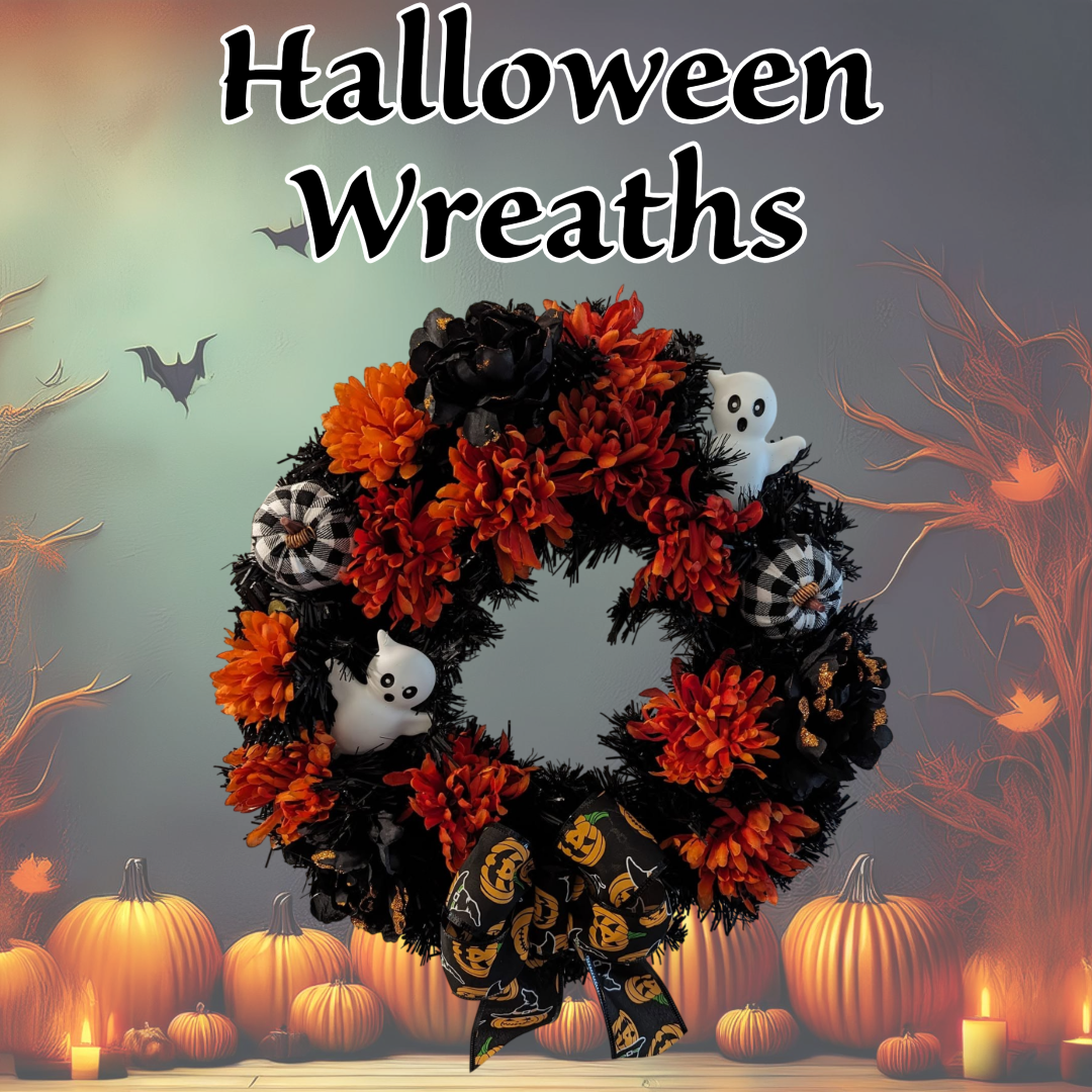 Halloween floral wreaths