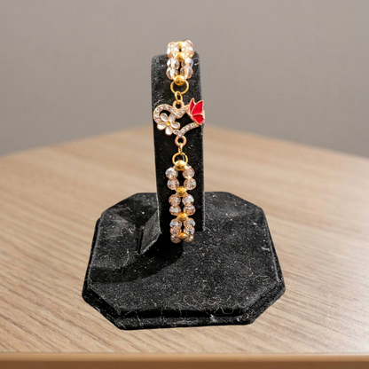 Beaded Gold Clasp Bracelets
