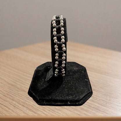 Beaded Silver Clasp Bracelets