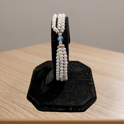 Beaded Silver Clasp Bracelets
