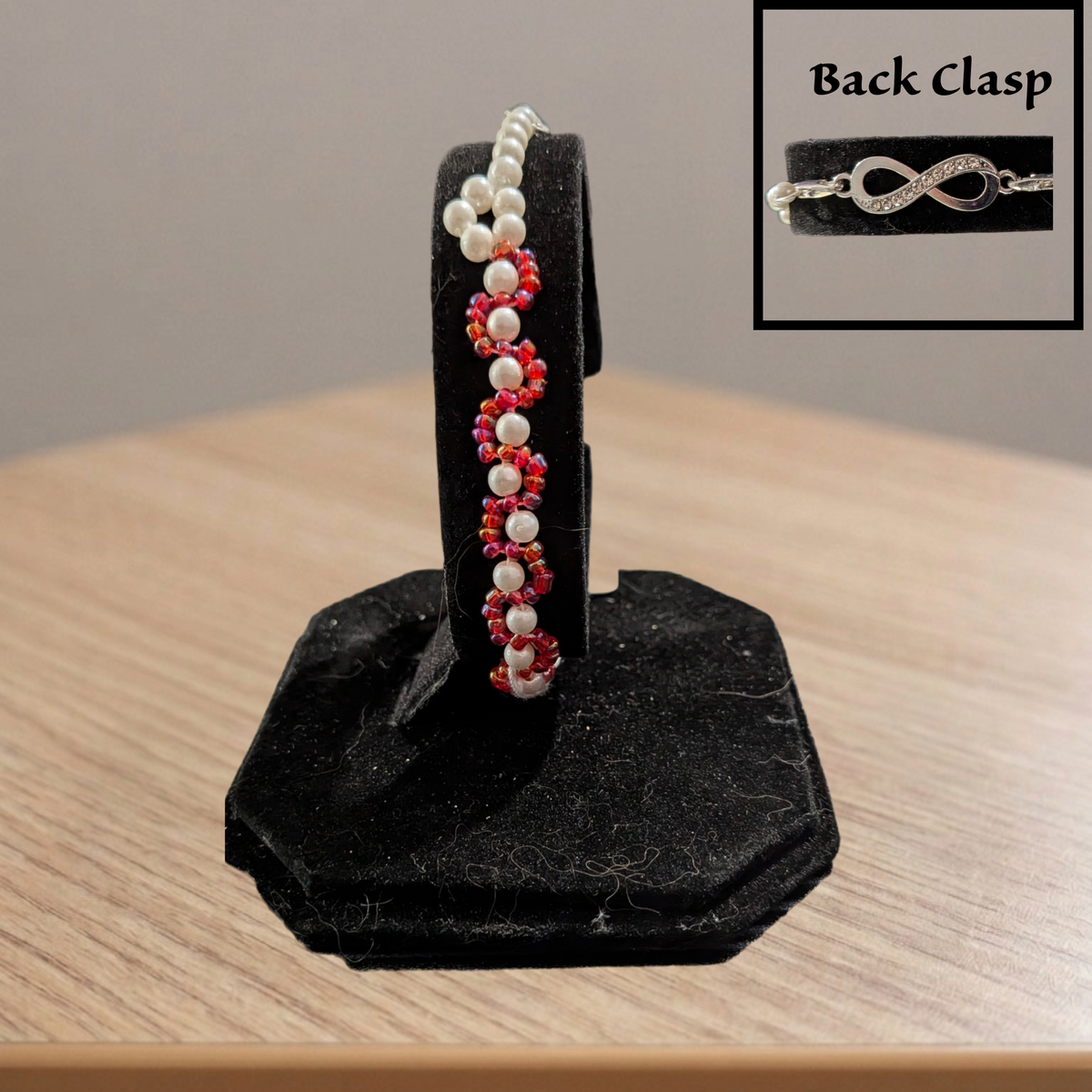 Beaded Silver Clasp Bracelets