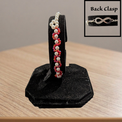 Beaded Silver Clasp Bracelets
