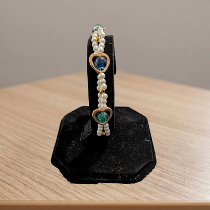 Beaded Gold Clasp Bracelets