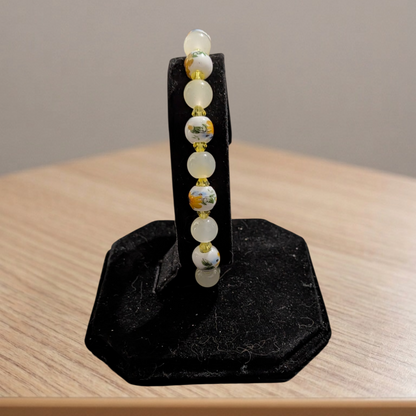Beaded Elastic Bracelets-Yellow
