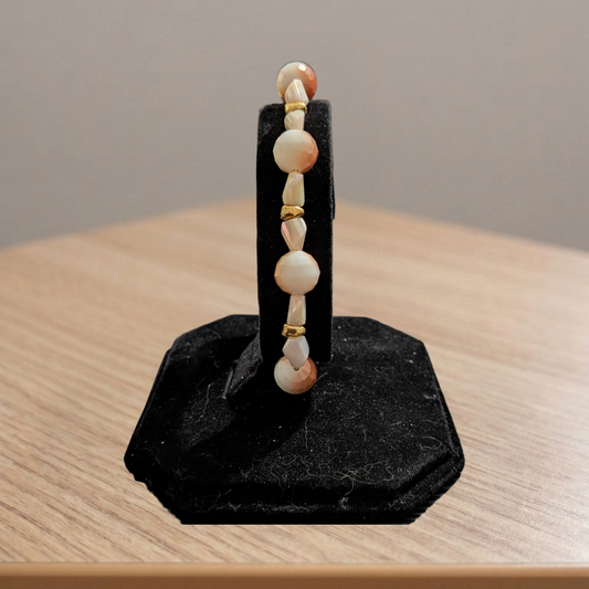 Beaded Elastic Bracelets-Orange