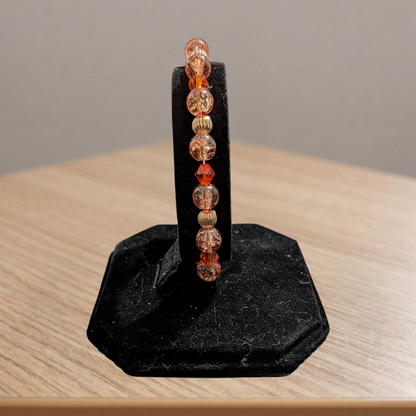 Beaded Elastic Bracelets-Orange