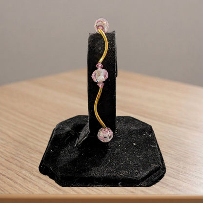 Beaded Elastic Bracelets-Pink