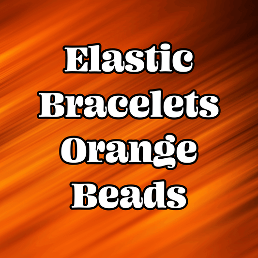 Beaded Elastic Bracelets-Orange