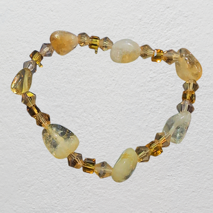 Beaded Elastic Bracelets-Brown
