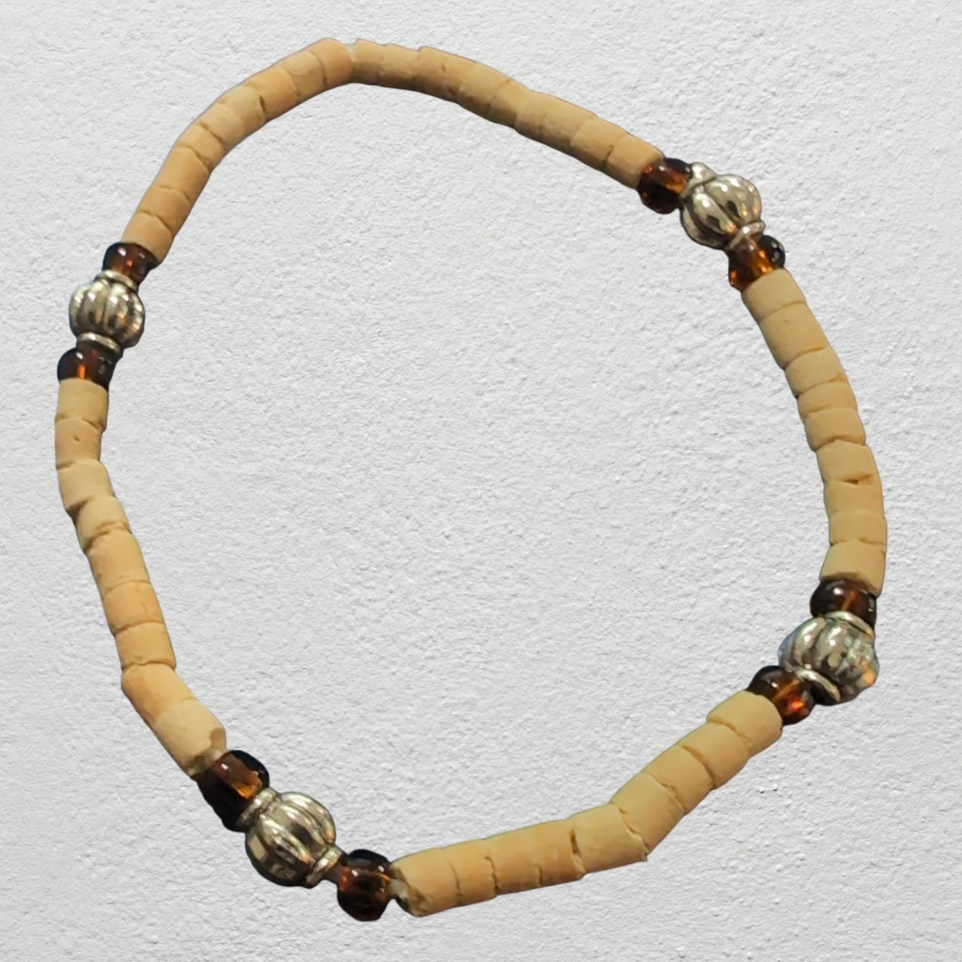 Beaded Elastic Bracelets-Brown