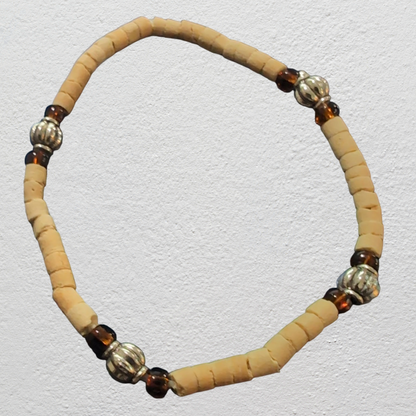 Beaded Elastic Bracelets-Brown