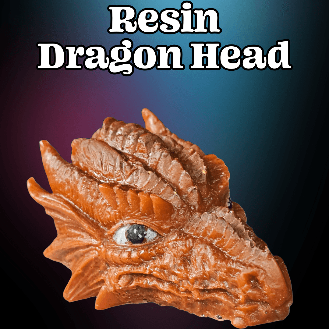 Dragon head with glowing eyes