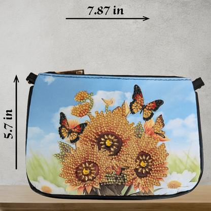 Butterflies and Flowers Crossbody Purse