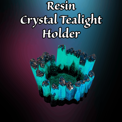 Crystal design tea light holder glow in the dark