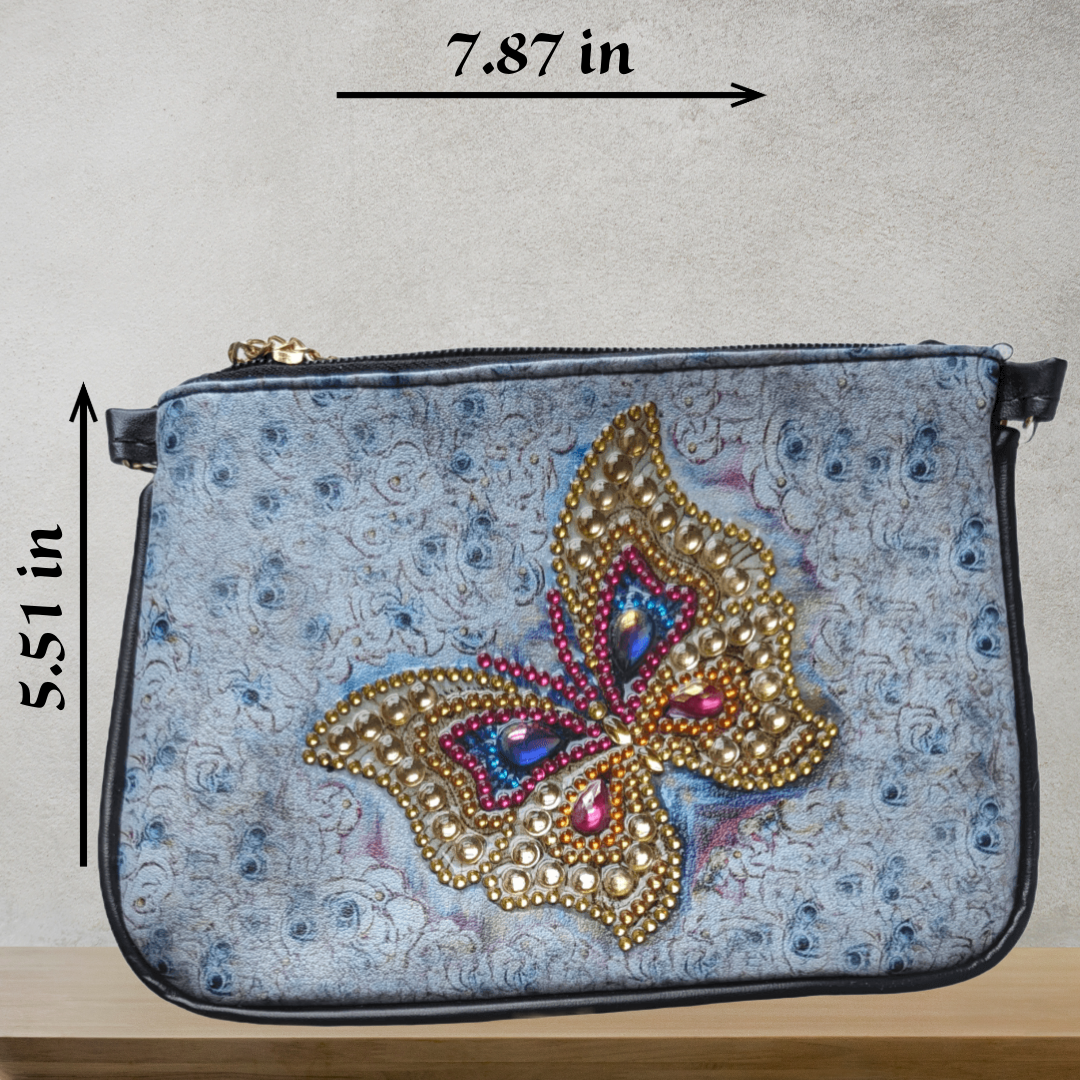 Butterflies and Flowers Crossbody Purse