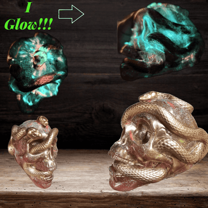 Resin skull glow in the dark